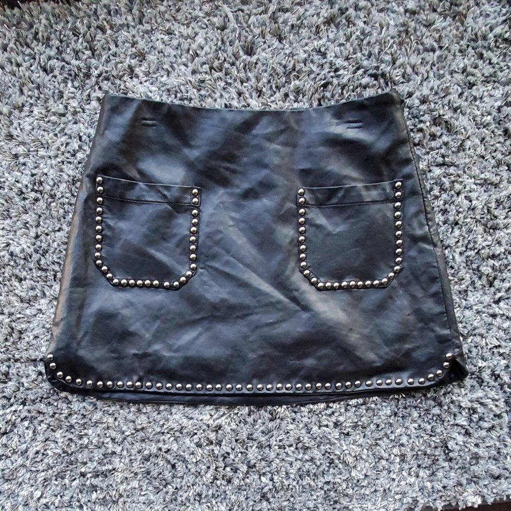 Jolt Faux Leather Mini-Skirt